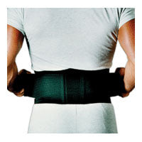 Sportaid Back Belt Of 6 Inches Black Back Support With Suspenders, Hips Size: 32 - 44 Inches, Medium Or Large - 1 Ea