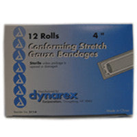 Conform Stretch Gauze Bandages, Sterile 4 Inches X 4.1 Yards, 12 Rolls
