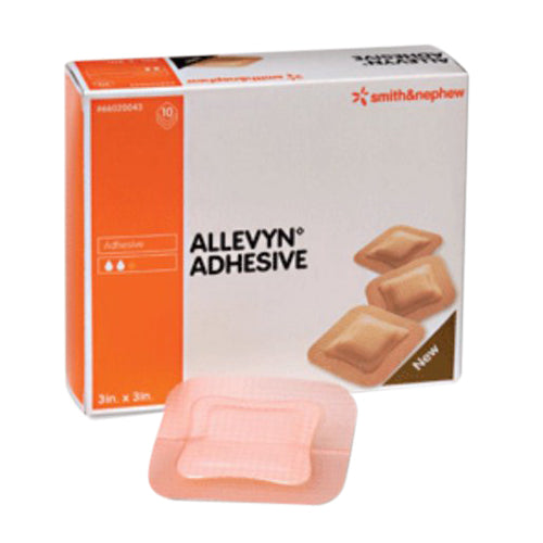 Smith And Nephew Allevyn, Hydrocellular 3 Inches X 3 Inches Adhesive Dressings - 10 Pack