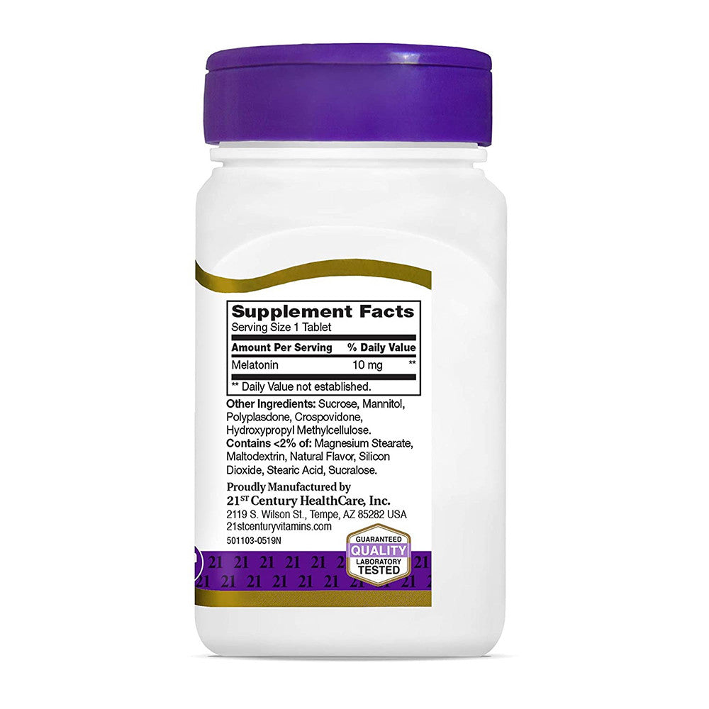 21st Century Melatonin Quick Dissolve 10 mg Tablets, Cherry, 120 Ea