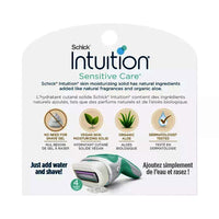 Schick Intuition 4 Blade Sensitive Care Womens Razor Cartridge Refills, 3 Ct