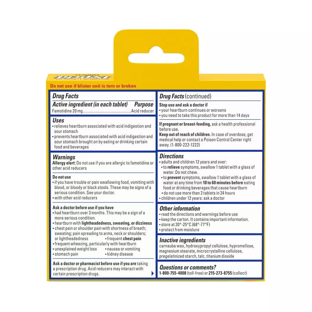 Pepcid Ac Maximum Strength Acid Reducer, Famotidine Tablets - 8 Ea