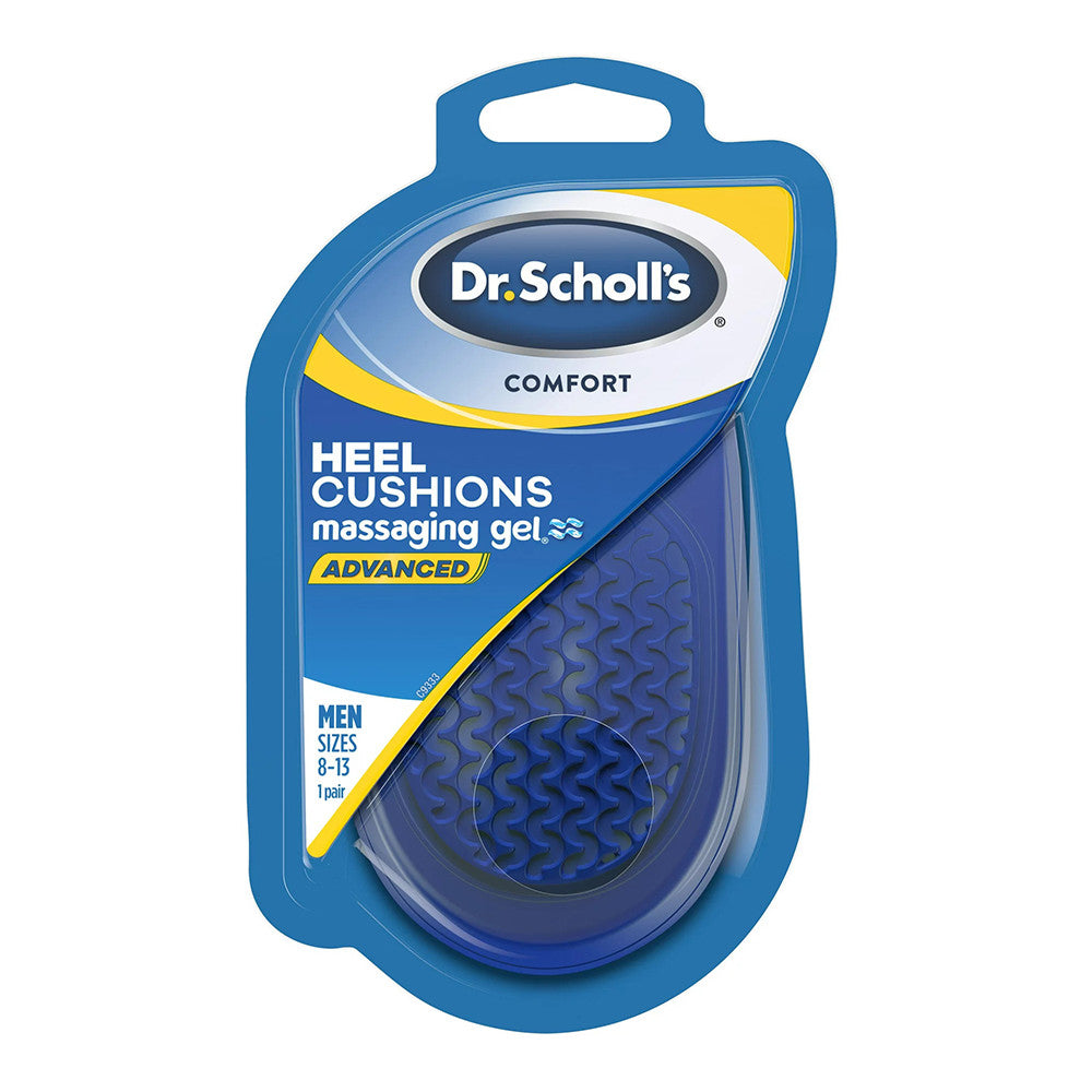 Dr. Scholls Comfort Heel Cushions Advanced Massaging Gel Men's 8-13 - 1 Pr