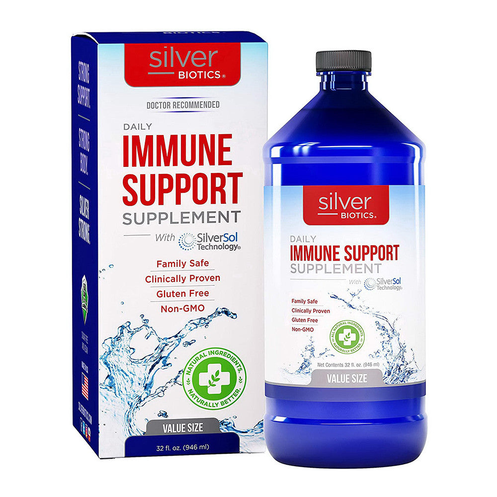 American Biotech Labs Silver Biotics, Daily Immune Support Liquid Supplement, 32 Oz