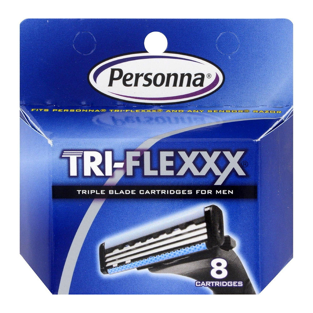 Personna Tri-Flexxx Triple Blade Cartridges For Men - 8 Ea
