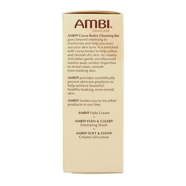 Ambi Cleansing Bar Soap Cocoa Butter, 3.5 Oz