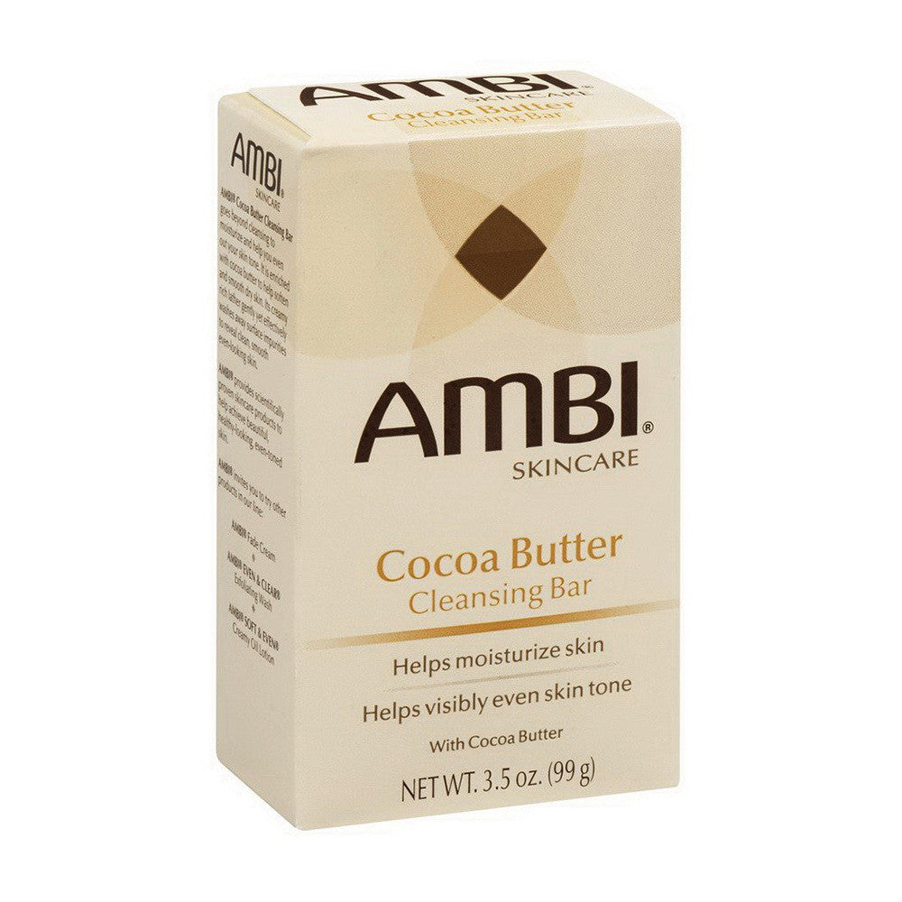 Ambi Cleansing Bar Soap Cocoa Butter, 3.5 Oz