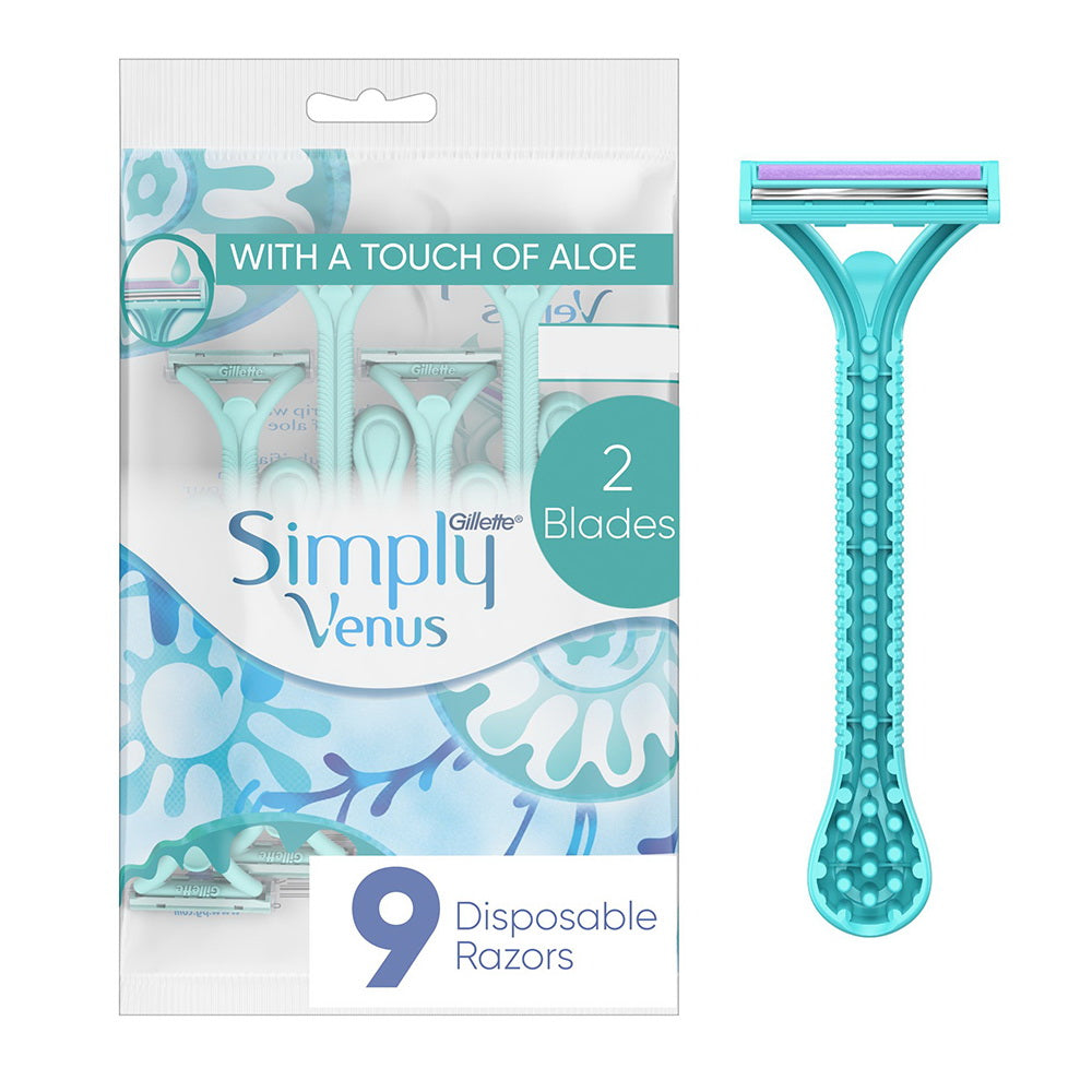 Gillette Simply Venus 2 Blades Simply Smooth Disposable Razor 9Ea