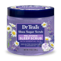 Dr Teal's Shea Sugar Sleep Body Scrub Melatonin with Essential Oils, 19 Oz