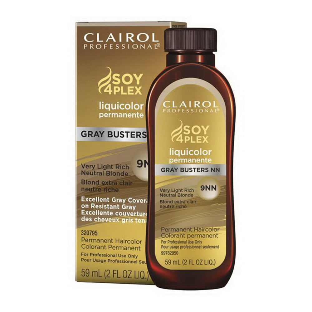 Clairol Soy 4 Plex Permanent Hair Liquicolor, 9NN Very Light Rich Neutral Blonde, 2 Oz