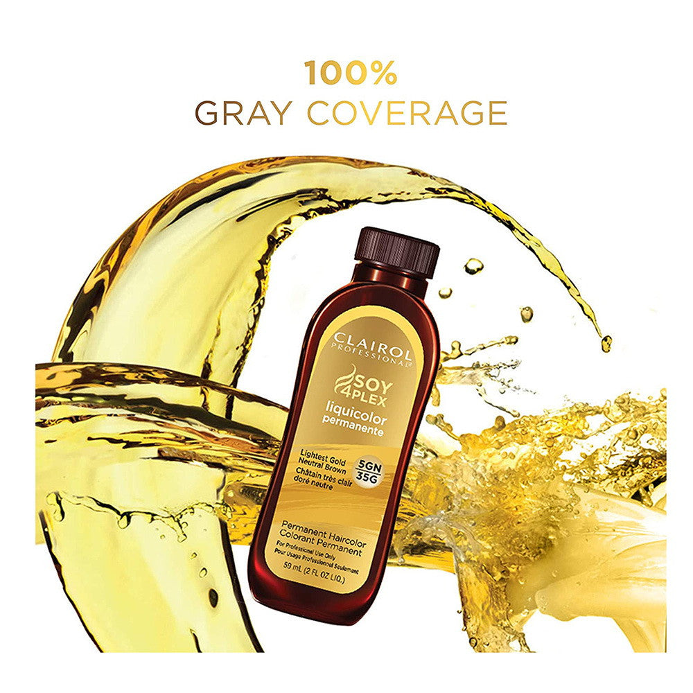 Clairol Soy Liquicolor Permanente 4NN, Light Rich Neutral Brown, 2 Oz