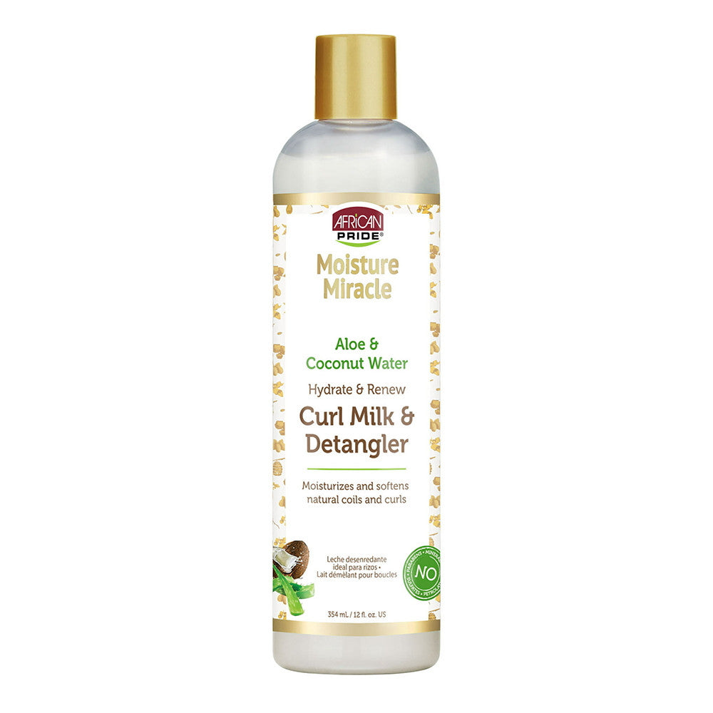 African Pride Hair Moisture Miracle Aloe and Coconut Water, 12 Oz