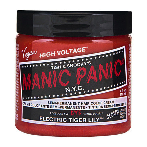High Voltage Electric Tiger Lily Semi Permament Hair Color Cream By Manic Panic, 4 Oz