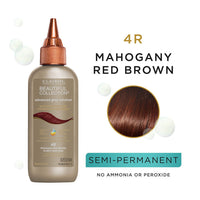 Clairol Advanced Gray Solution Semi Permanent Hair Color, 4R Mahogany Red Brown, 3 Oz