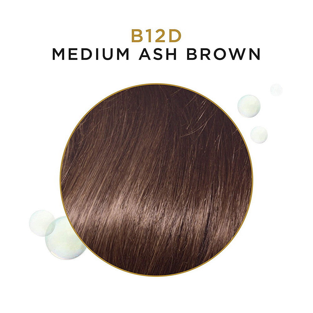 Clairol Beautiful Collection, Medium Ash Brown B12D Hair Color, 3 Oz