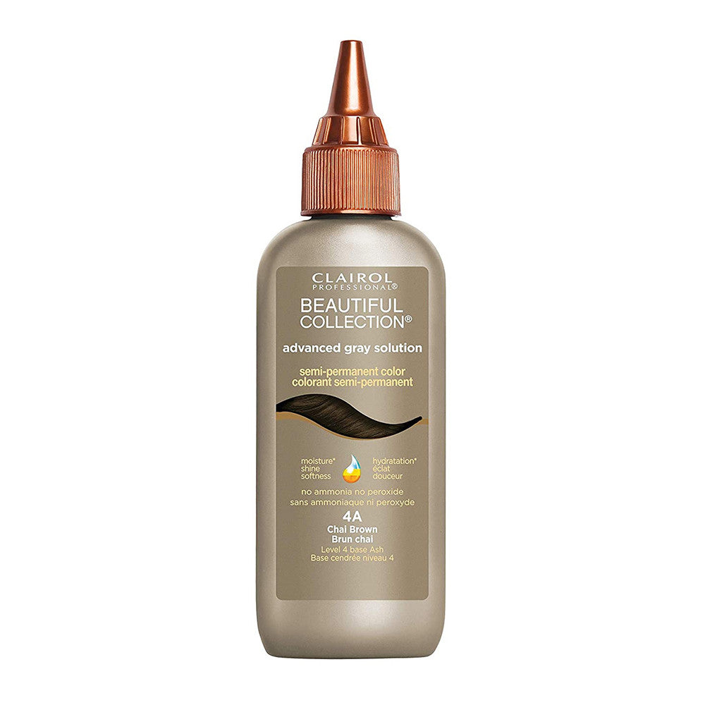 Clairol Semi Permanent Hair Color, Advanced Gray Solution, 4A Chai Brown, 3 Oz