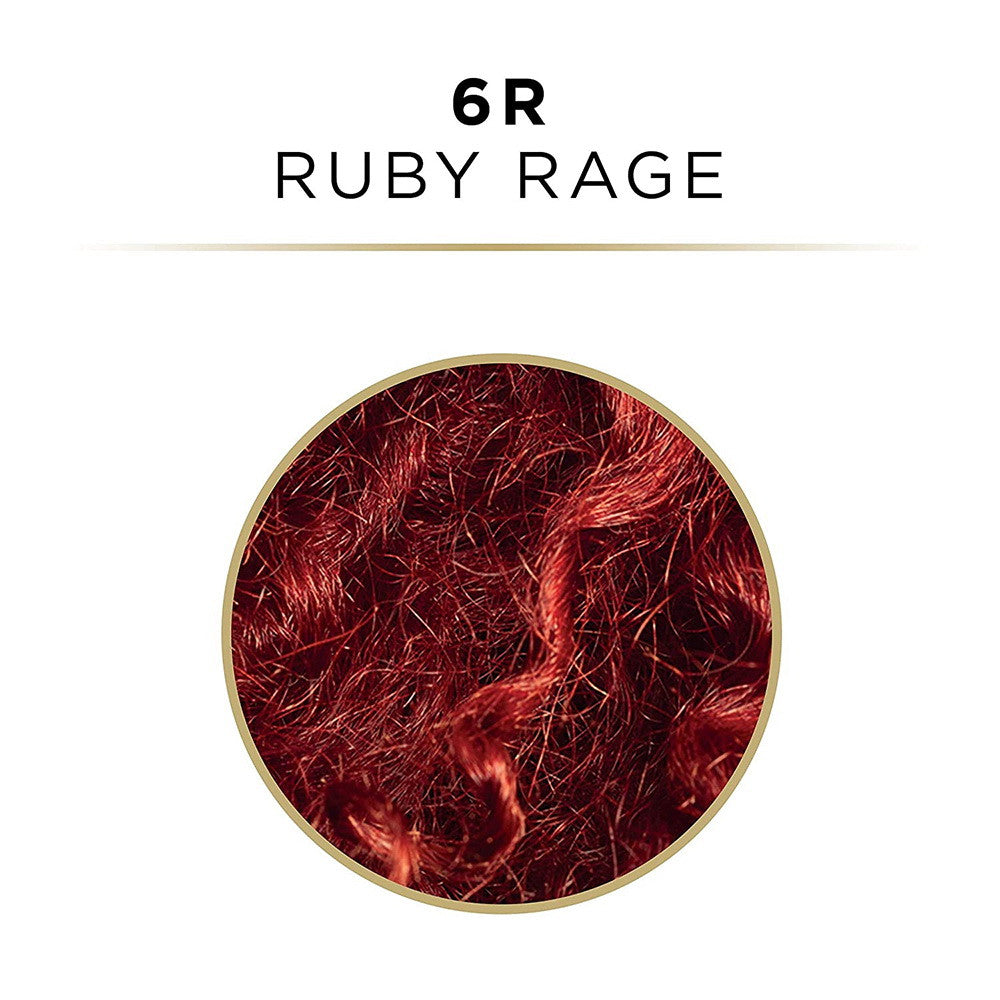 Clairol Textures & Tones Hair Color Kit, 6R Ruby Rage, 1 Ea