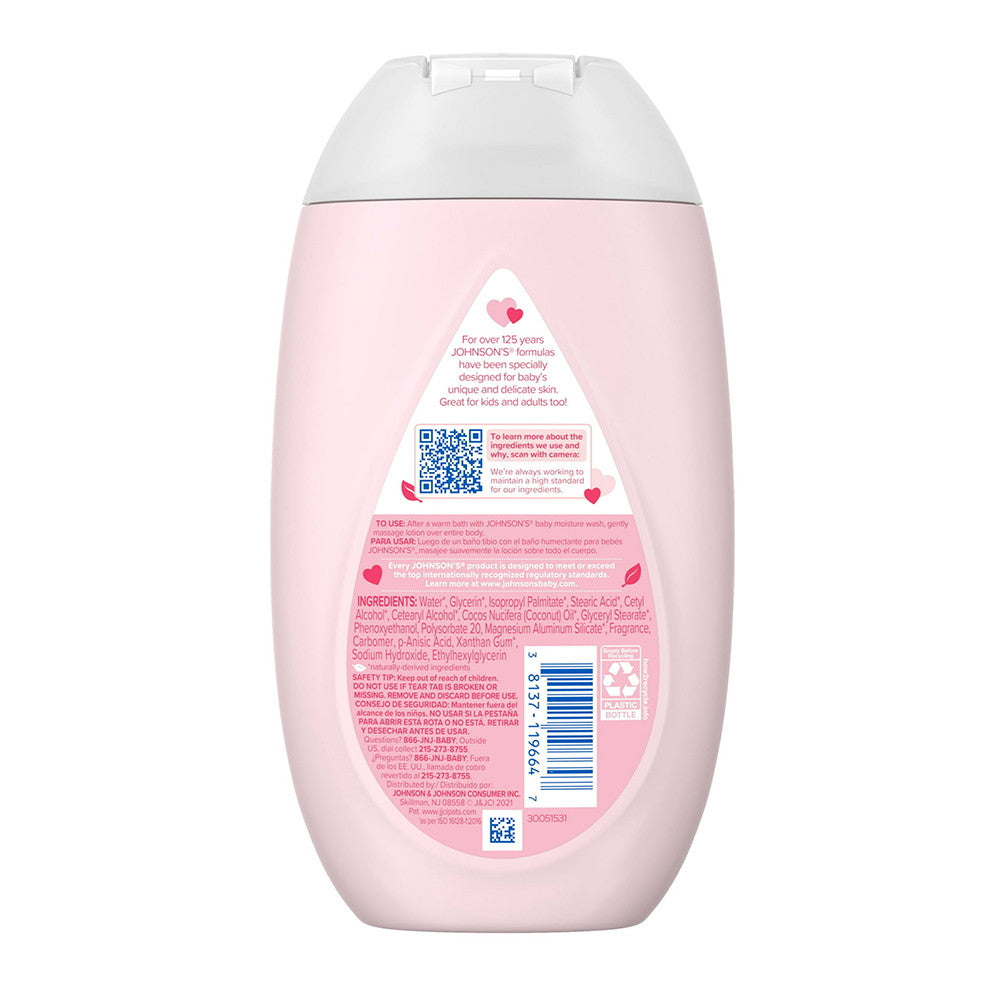 Johnson's Moisturizing Pink Baby Lotion with Coconut Oil, 13.6 Oz