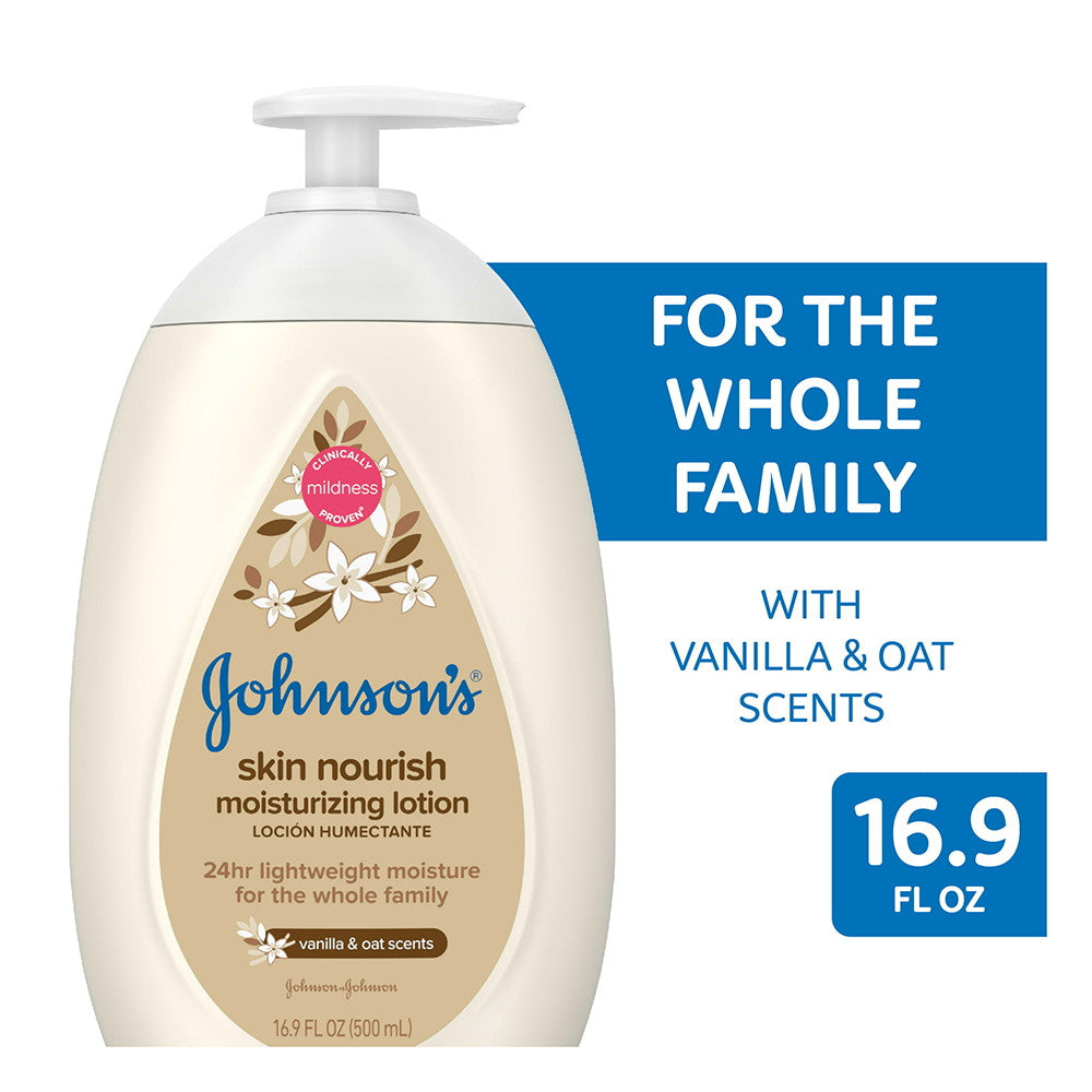 Johnson's Baby Body Lotion with Vanilla and Oat Scents, 16.9 Oz