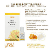 Gigi Hair Removal Strips for the Body with Honey Formula, 12 Ea