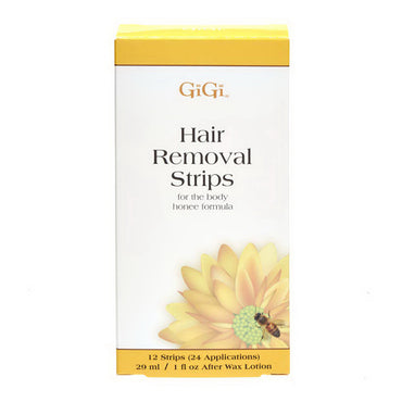Gigi Hair Removal Strips for the Body with Honey Formula, 12 Ea
