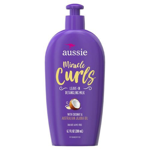 Aussie Mircale Curls Leave In Detangling Milk Treatment, 6.7 Oz