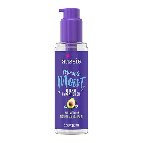 Aussie Miracle Moist Intense Hydration Oil With Avocado And Australian Jojoba Oil, 3.2 Oz