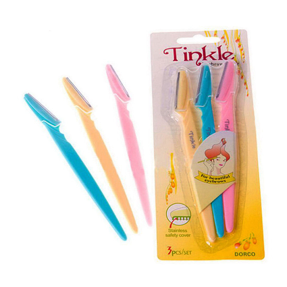 Tinkle 3X Pro Eyebrow Razor Trimmer Shaper Shaver, 3 Ea