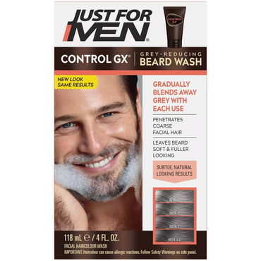 Just For Men Control gx Grey Reducing Beard Wash, 4 Oz