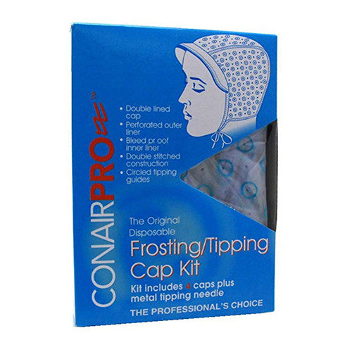 Conairpro Frosting or Tipping Cap Kit with Needle Disposable for Hair, 4 Ea