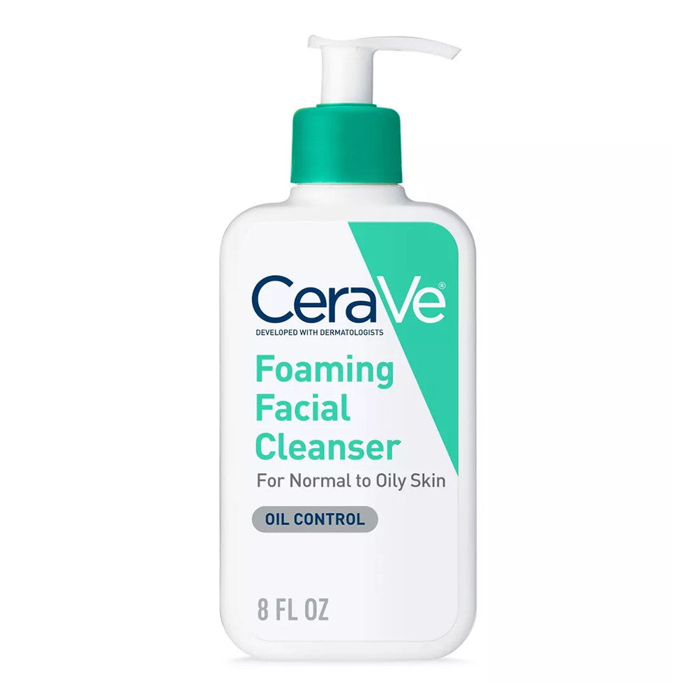 CeraVe Foaming Face Wash Facial Cleanser for Normal to Oily Skin, 8 Oz