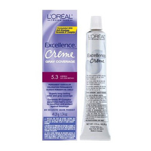 Loreal Excel Creme Color #5.3 Medium Golden Brown, 1.74 Oz