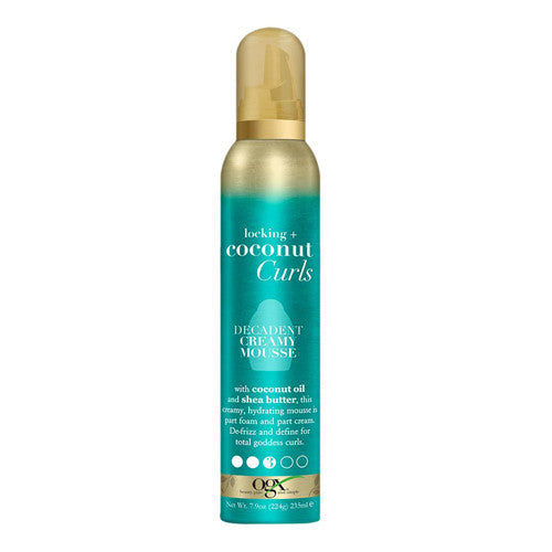 OGX Locking Plus Coconut Curls Decadent Creamy Hair Mousse, 7.9 Oz