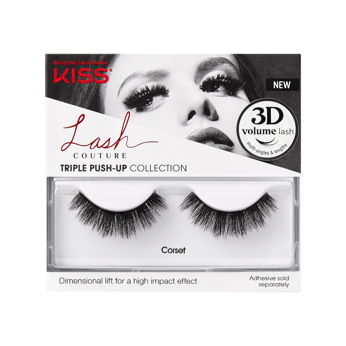 Kiss Lash Couture Triple Push Up Eyelahses, Corset, 1 Ea