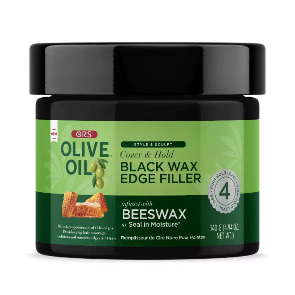 Ors Olive Oil Edge Filler Hair Wax Black, 4.9 Oz