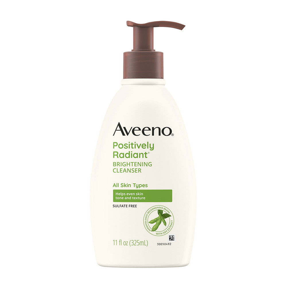 Aveeno Positively Radiant Brightening Facial Cleanser Face Wash, 11 Oz