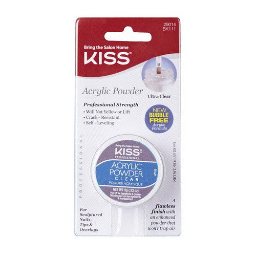 Kiss Acrylic Powder Professional Strength, Ultra Clear, 0.15 Oz
