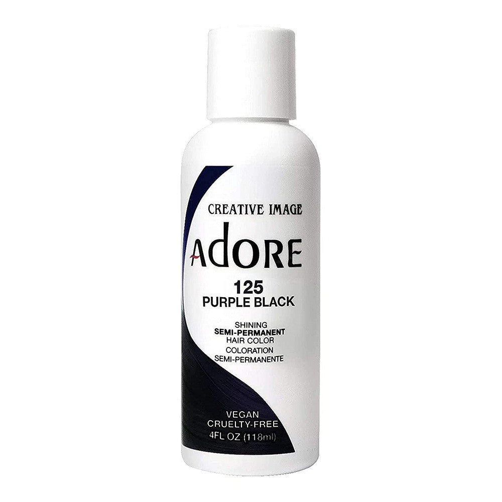 Adore Semi-Permanent Hair Color #125 Purple Black, 4 Oz