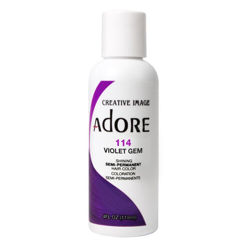 Adore Semi-Permanent Haircolor #114 Violet Gem, 4 Oz
