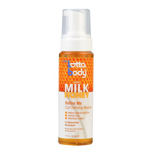 Lottabody Refine Me Curl Defining Hair Mousse, Milk and Honey, 7 Oz