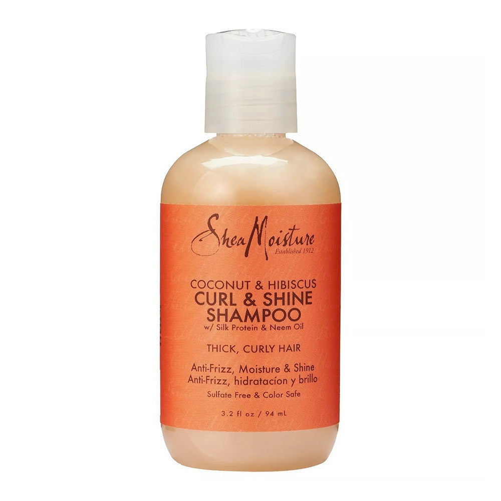 Shea Moisture Travel Size Coconut and Hibiscus Curl and Shine Shampoo, 3.2 Oz