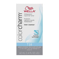Wella Color Charm Permanent Liquid Hair Toner, T18 Shade Lightest Ash Blonde, 1.4 Oz