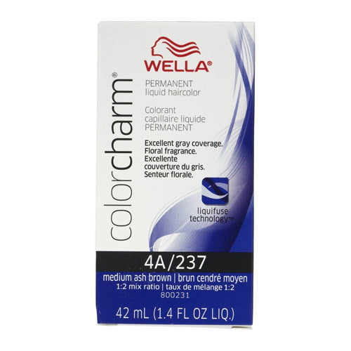 Wella Color Charm Permanent Liquid Hair Color, 4A by 237 Shade Medium Ash Brown, 1.4 Oz
