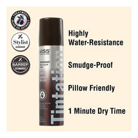 Kiss Tintation Darkest Brown Temporary Hair Color Spray, 2.82 Oz