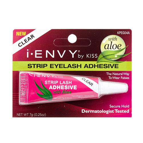 Kiss I Envy Clear 04 Eyelash Adhesive Strip With Aloe, 0.25 Oz