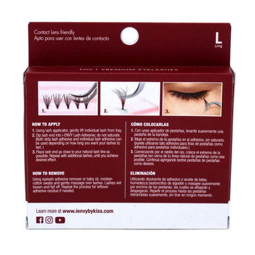 Kiss I Envy Luxe Black Long Lashes, 70 Ea