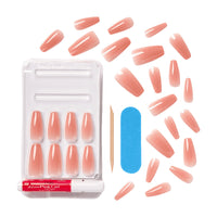 Kiss Bare but Better Sculpted Nude Fake Nails Nude Glow, 28 Ct