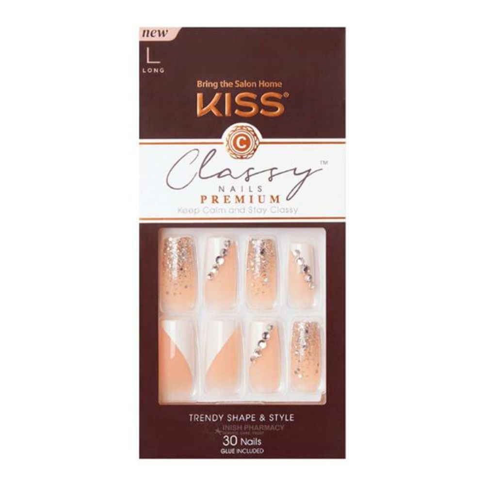 Kiss Premium Classy Fake Nails Gorgeous, 30 Ct