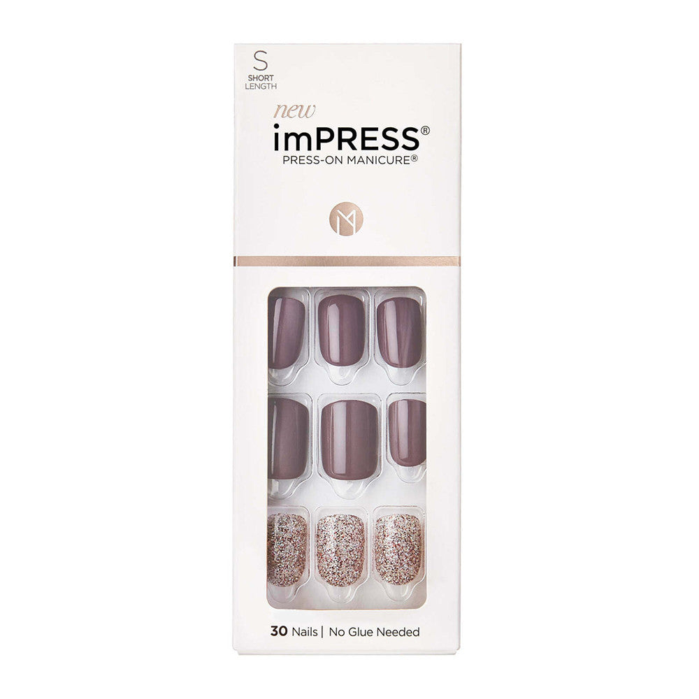 Kiss imPRESS Press on Manicure Press On Nails Flawless, 30 Ct
