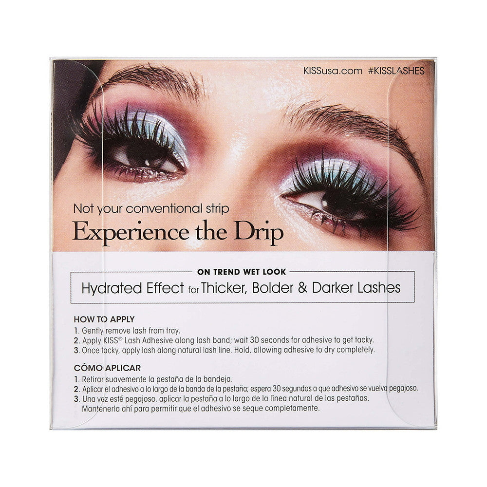 Kiss Lash Drip Spiky Wet EffeEa Lashes, Drenched, 1 Pr